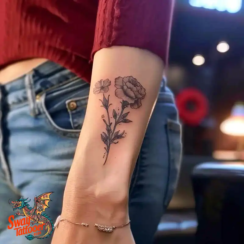 200 Carnation Flower Tattoos: Blooming Ink Designs 100 Carnation Flower Tattoo