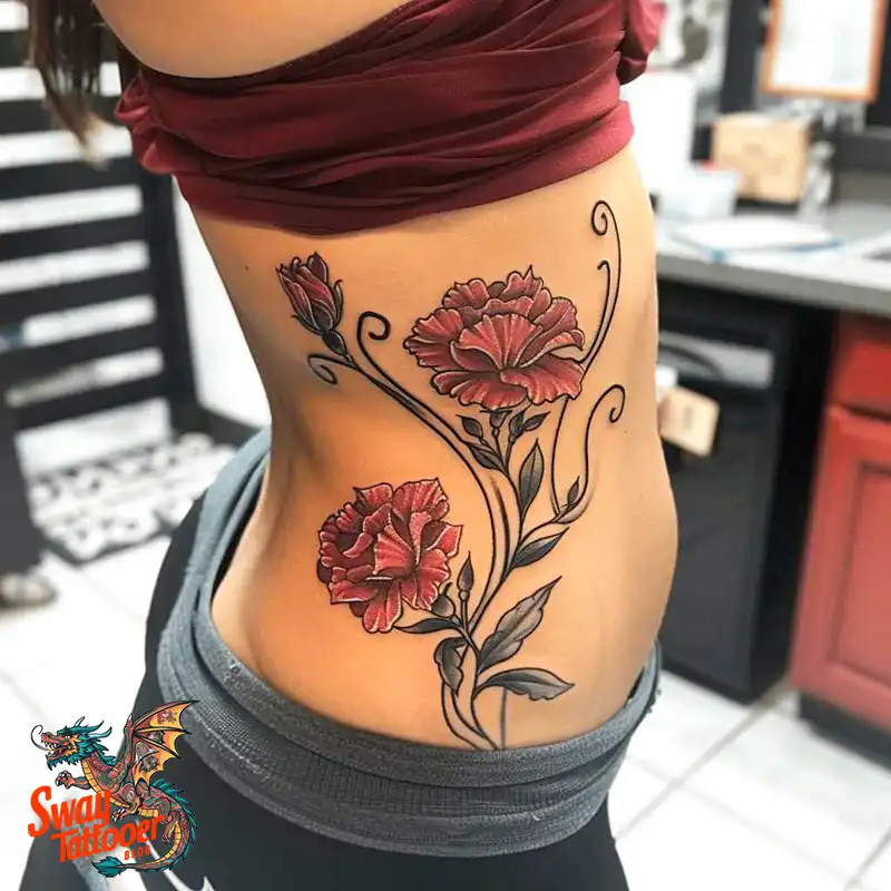 200 Carnation Flower Tattoos: Blooming Ink Designs 60 Carnation Flower Tattoo