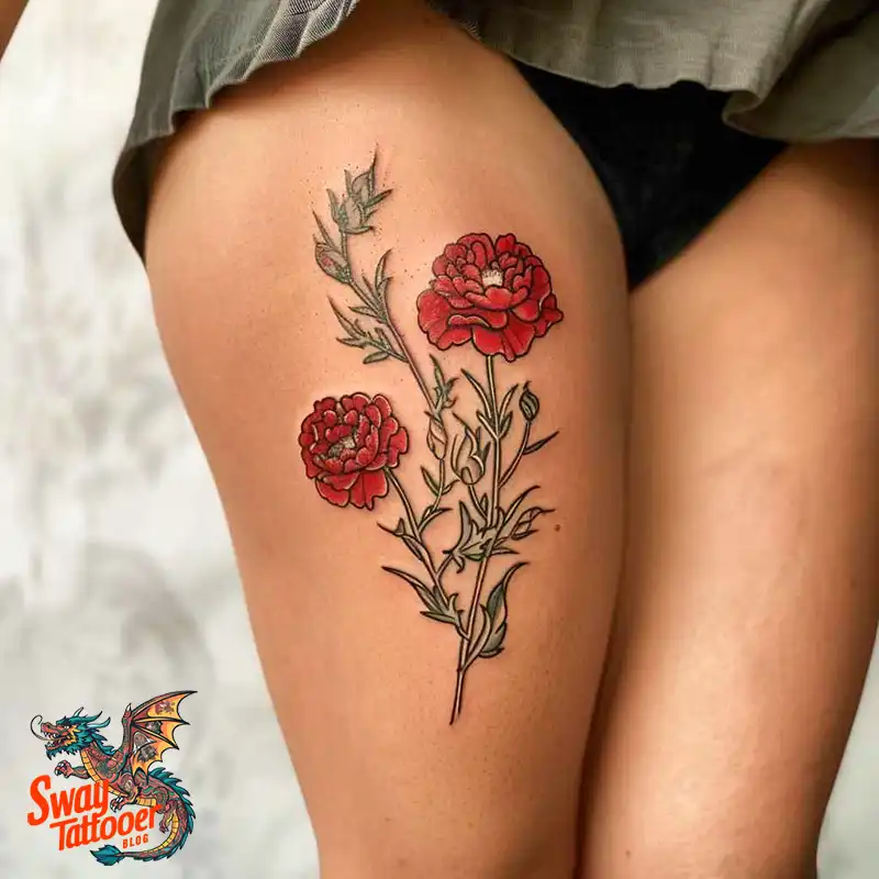 200 Carnation Flower Tattoos: Blooming Ink Designs 54 Carnation Flower Tattoo