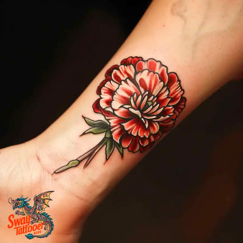 200 Carnation Flower Tattoos: Blooming Ink Designs 192 Carnation Tattoo