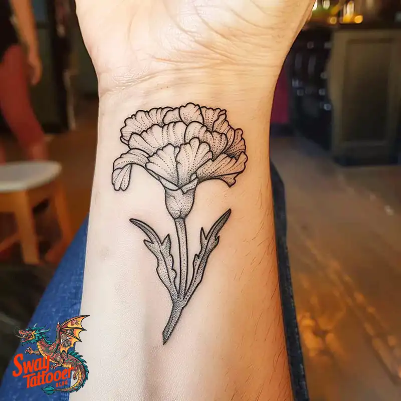 200 Carnation Flower Tattoos: Blooming Ink Designs 193 Carnation Tattoo
