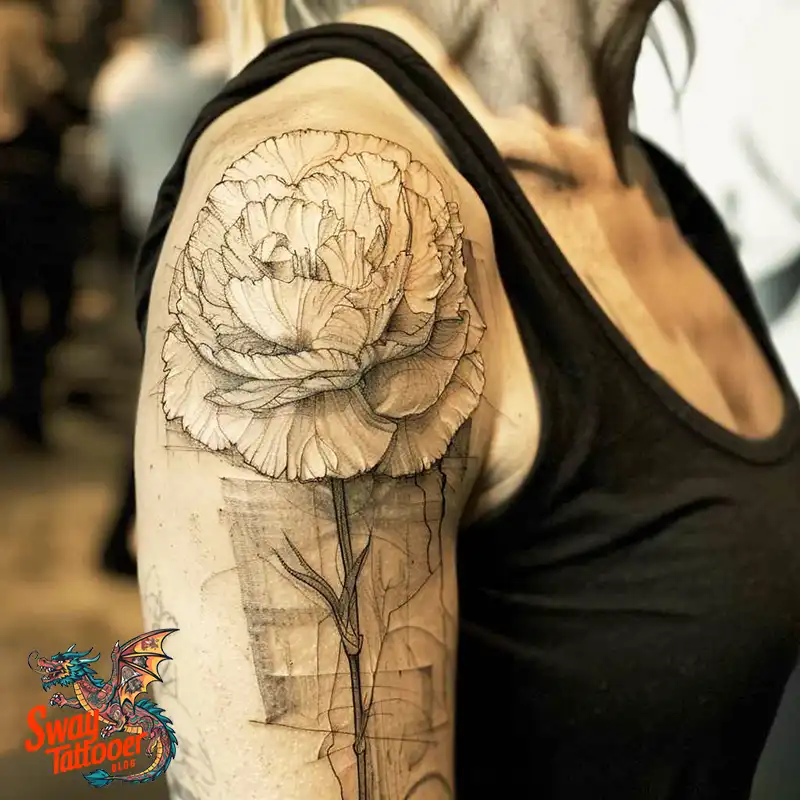 200 Carnation Flower Tattoos: Blooming Ink Designs 203 Carnation Tattoo