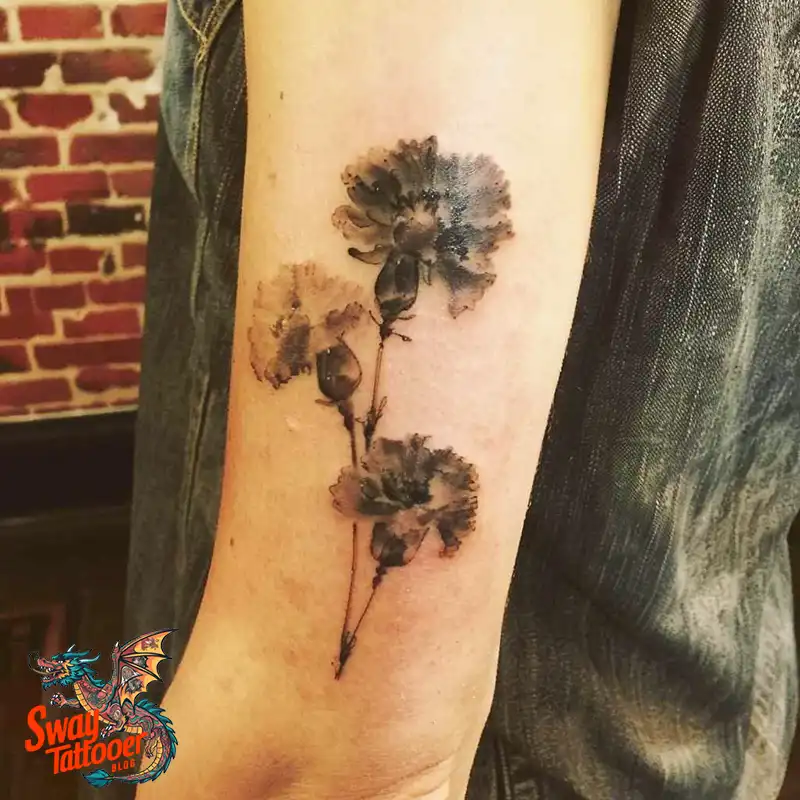 200 Carnation Flower Tattoos: Blooming Ink Designs 202 Carnation Tattoo
