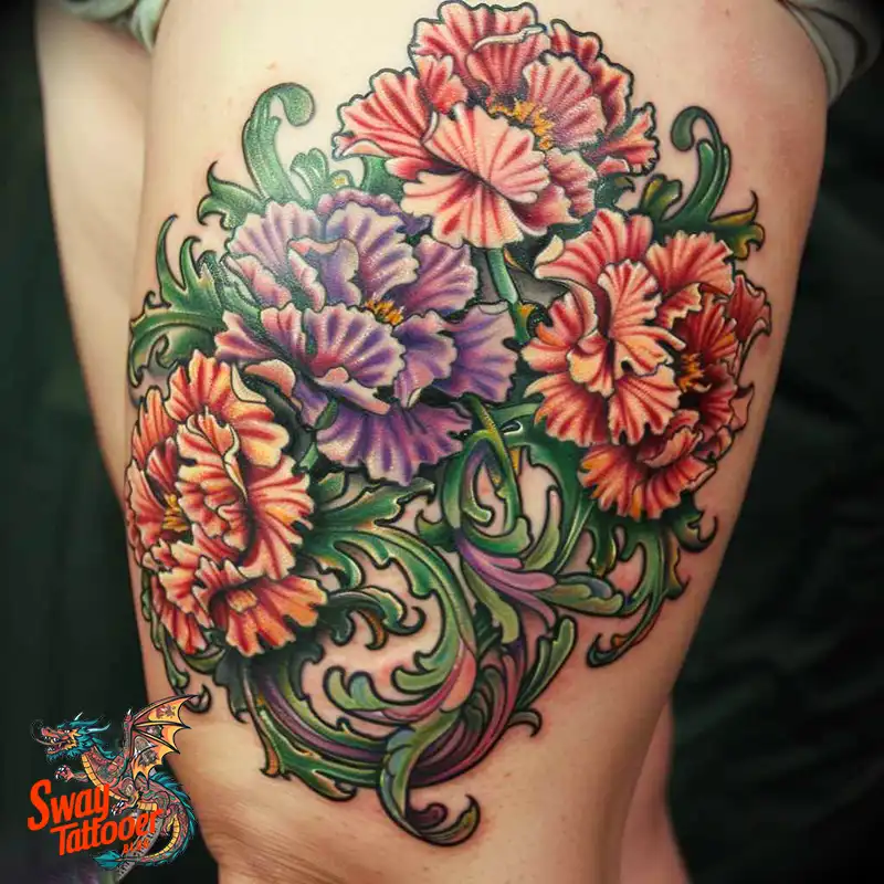 200 Carnation Flower Tattoos: Blooming Ink Designs 184 Carnation Tattoo