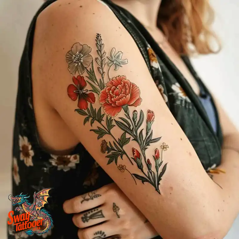 200 Carnation Flower Tattoos: Blooming Ink Designs 117 Carnation Tattoo