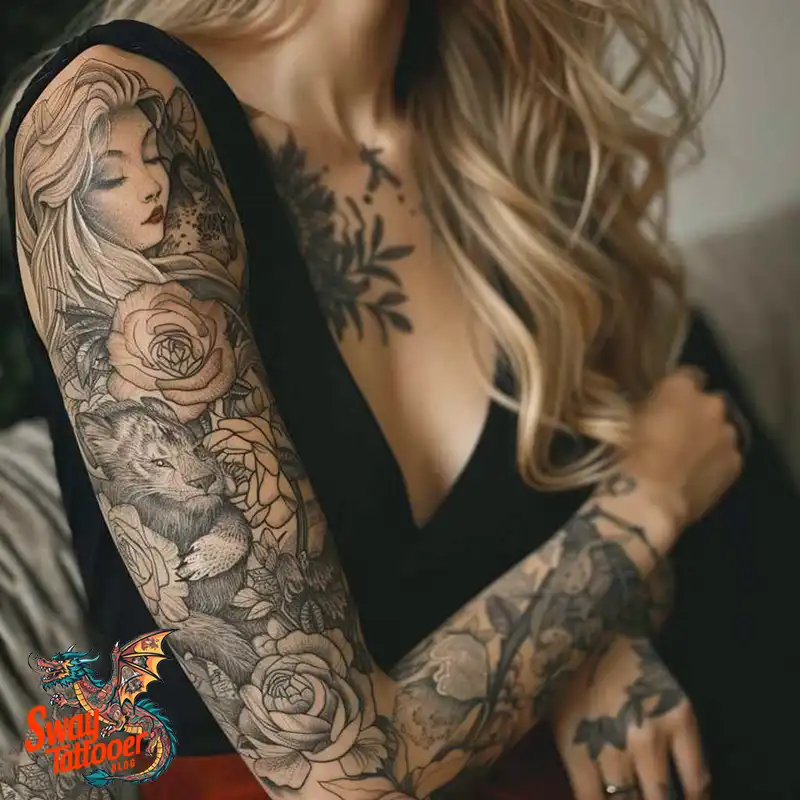 100 Women's Tattoo Sleeves: Bold Designs that Inspire 82 Women's Tattoo Sleeve