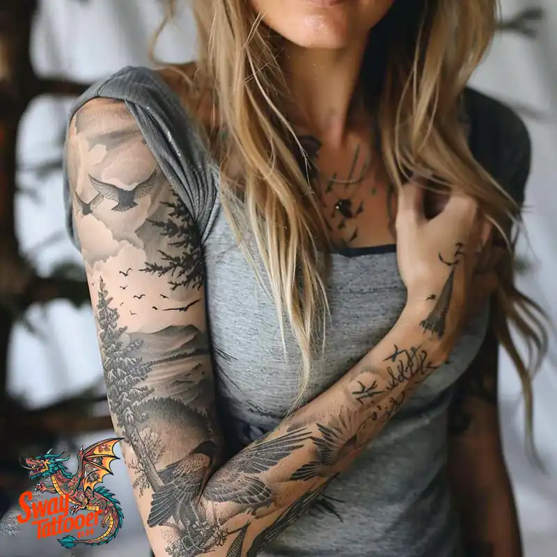 100 Women's Tattoo Sleeves: Bold Designs that Inspire 79 Women's Tattoo Sleeve
