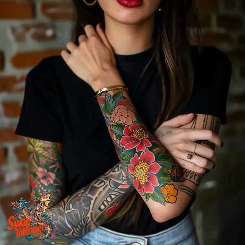 100 Women's Tattoo Sleeves: Bold Designs that Inspire 18 Women's Tattoo Sleeve