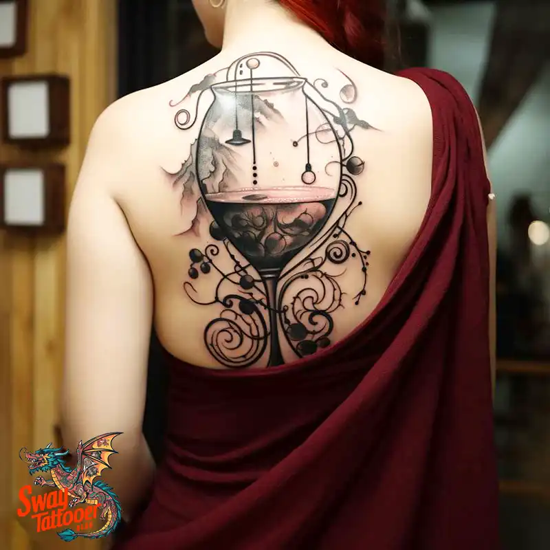 50 Wine Glass Tattoo Designs: Elegant Ink for the Sipper 47 Wine Glass Tattoo