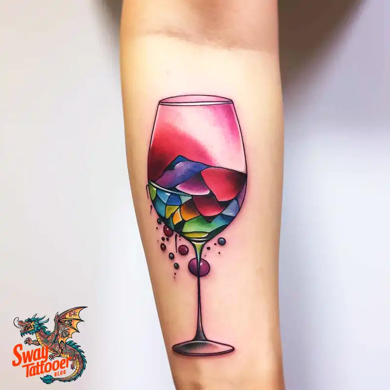 50 Wine Glass Tattoo Designs: Elegant Ink for the Sipper 48 Wine Glass Tattoo