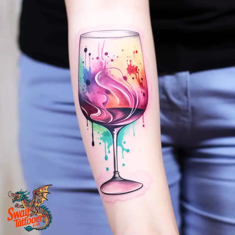 50 Wine Glass Tattoo Designs: Elegant Ink for the Sipper 33 Wine Glass Tattoo