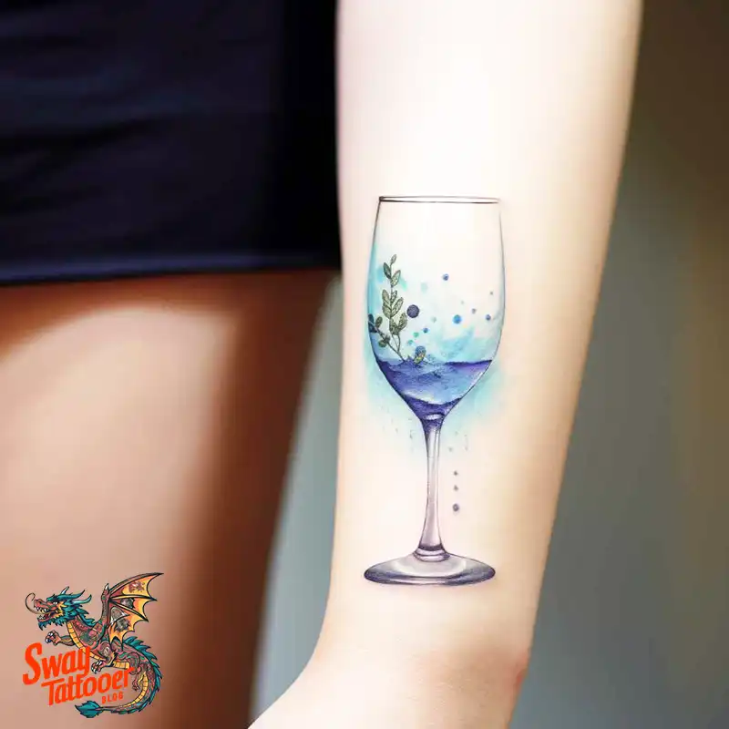50 Wine Glass Tattoo Designs: Elegant Ink for the Sipper 24 Wine Glass Tattoo