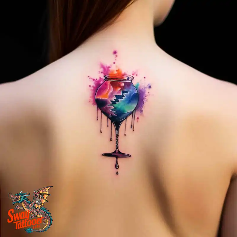 50 Wine Glass Tattoo Designs: Elegant Ink for the Sipper 15 Wine Glass Tattoo