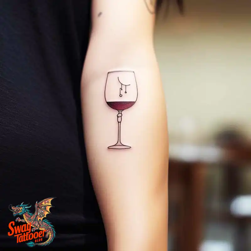 50 Wine Glass Tattoo Designs: Elegant Ink for the Sipper 11 Wine Glass Tattoo