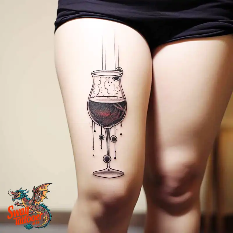 50 Wine Glass Tattoo Designs: Elegant Ink for the Sipper 10 Wine Glass Tattoo