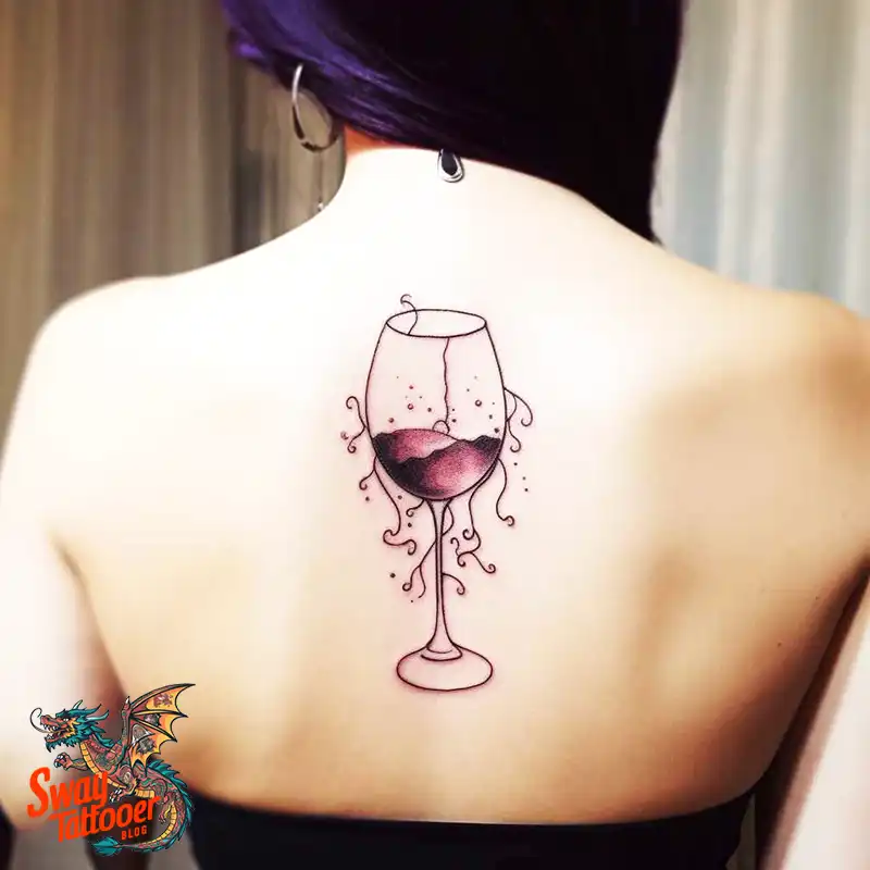 50 Wine Glass Tattoo Designs: Elegant Ink for the Sipper 39 Wine Glass Tattoo
