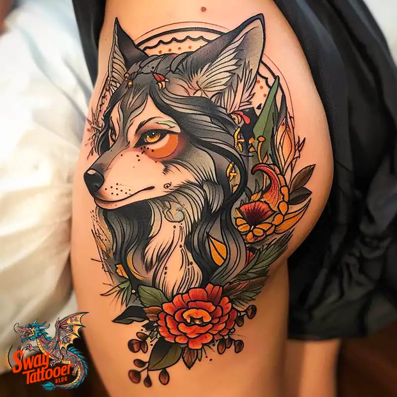 150 Wolf Tattoo Design Ideas: Wild Strength and Spirit 115 wolf tattoo