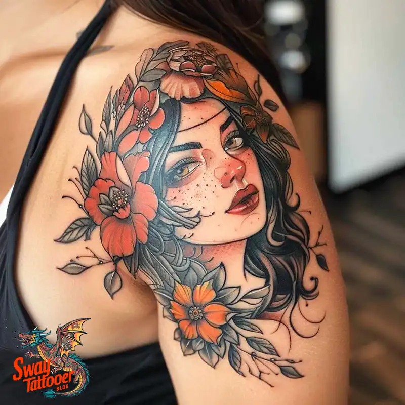 150 Women's Shoulder Tattoo Design Ideas: Your Next Ink 58 Women's Shoulder Tattoo