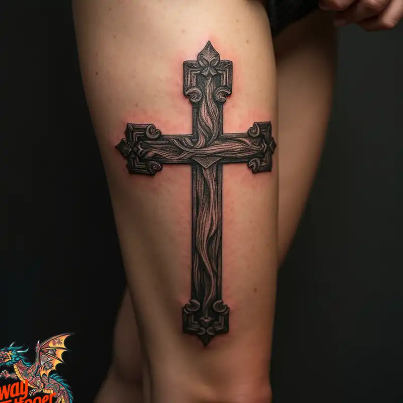 60 Wooden Cross Tattoo Designs: Timeless Symbol in Ink 7 wooden cross tattoo
