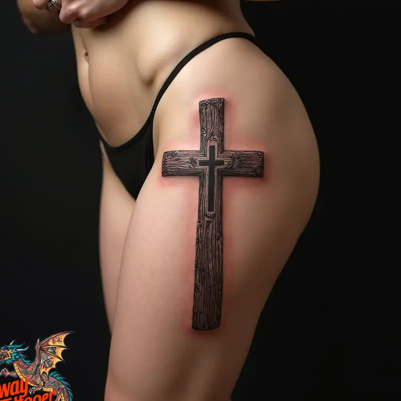 60 Wooden Cross Tattoo Designs: Timeless Symbol in Ink 5 wooden cross tattoo