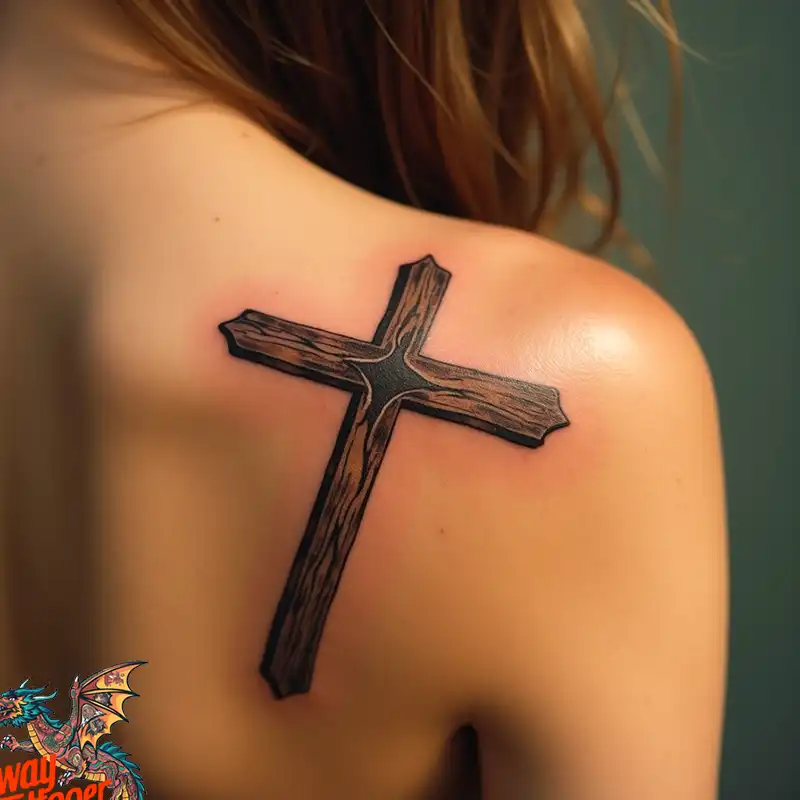 60 Wooden Cross Tattoo Designs: Timeless Symbol in Ink 4 wooden cross tattoo