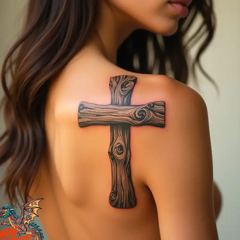 60 Wooden Cross Tattoo Designs: Timeless Symbol in Ink 2 wooden cross tattoo