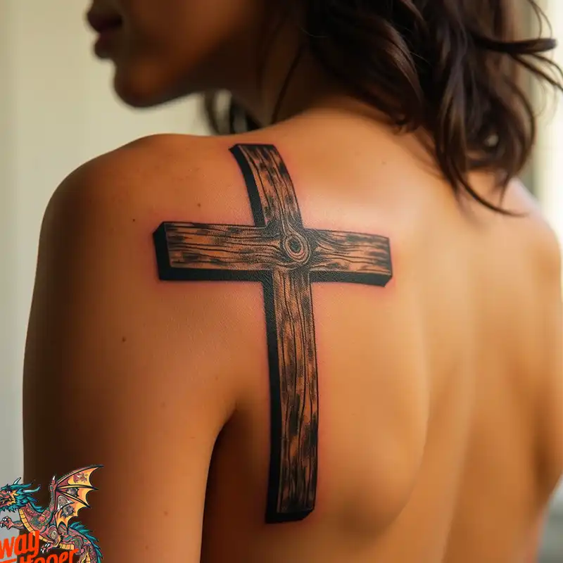 60 Wooden Cross Tattoo Designs: Timeless Symbol in Ink 1 wooden cross tattoo