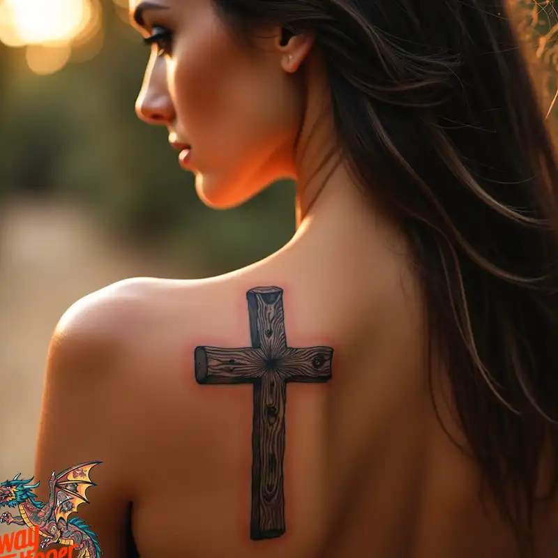 60 Wooden Cross Tattoo Designs: Timeless Symbol in Ink 12 wooden cross tattoo