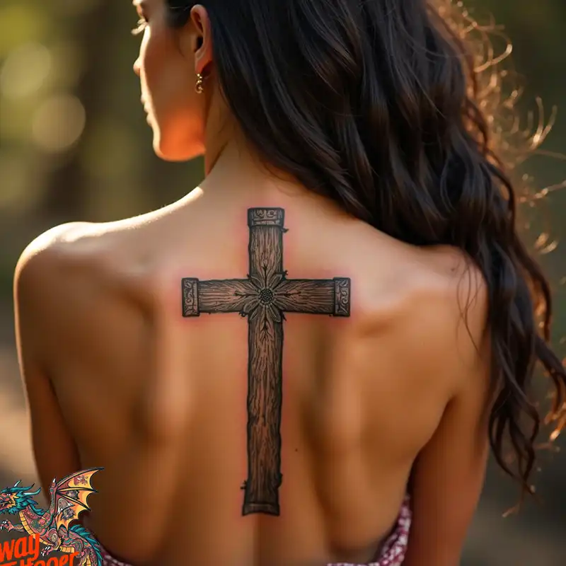 60 Wooden Cross Tattoo Designs: Timeless Symbol in Ink 11 wooden cross tattoo