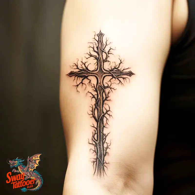 60 Wooden Cross Tattoo Designs: Timeless Symbol in Ink 28 wooden cross tattoo