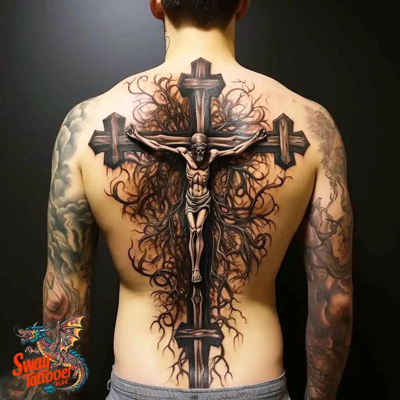 60 Wooden Cross Tattoo Designs: Timeless Symbol in Ink 21 wooden cross tattoo