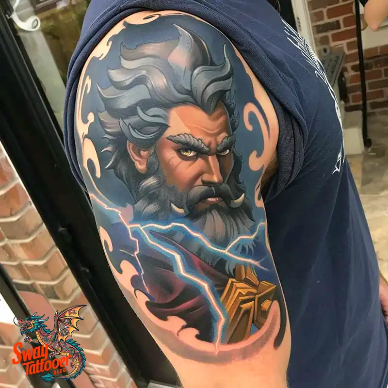 100 Zeus Tattoo Design Ideas: Thunder God Ink on Skin 22 Zeus Tattoo