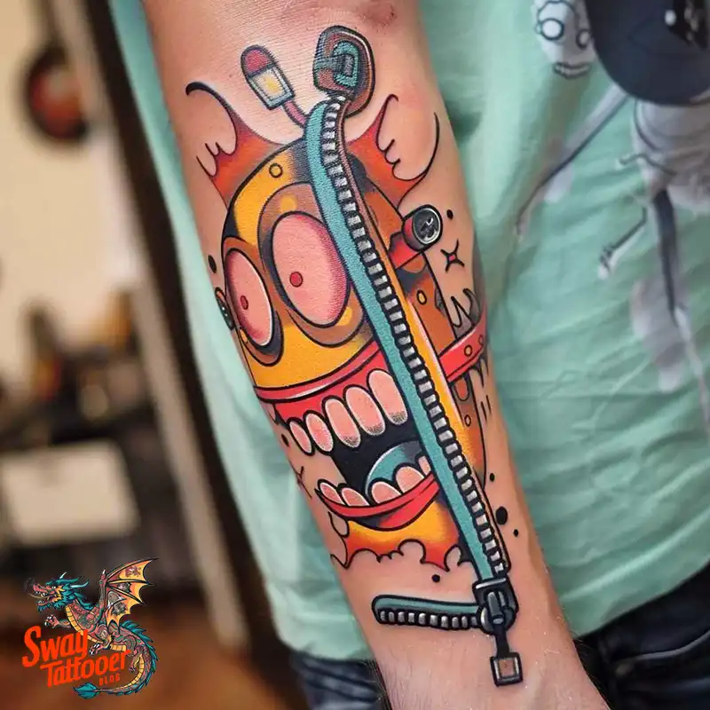 75 Zipper Tattoo Design Ideas: Trend & Stories Behind the Ink 72 Zipper Tattoo