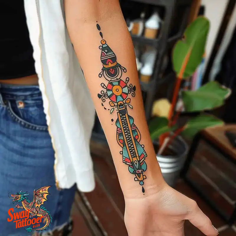 75 Zipper Tattoo Design Ideas: Trend & Stories Behind the Ink 58 Zipper Tattoo