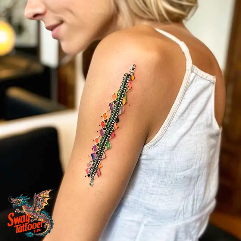 75 Zipper Tattoo Design Ideas: Trend & Stories Behind the Ink 56 Zipper Tattoo