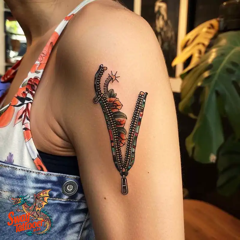 75 Zipper Tattoo Design Ideas: Trend & Stories Behind the Ink 47 Zipper Tattoo