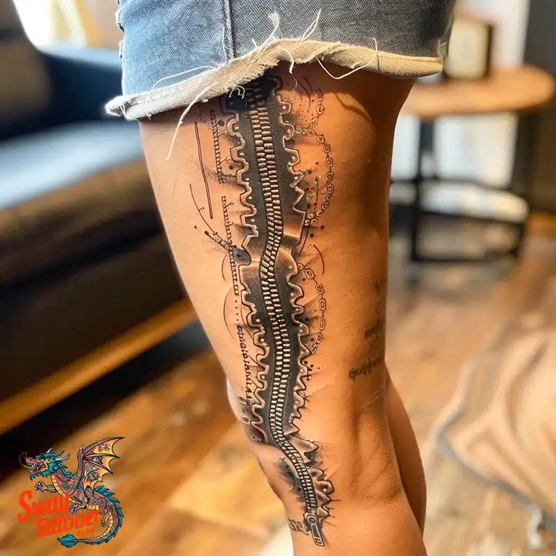 75 Zipper Tattoo Design Ideas: Trend & Stories Behind the Ink 38 Zipper Tattoo