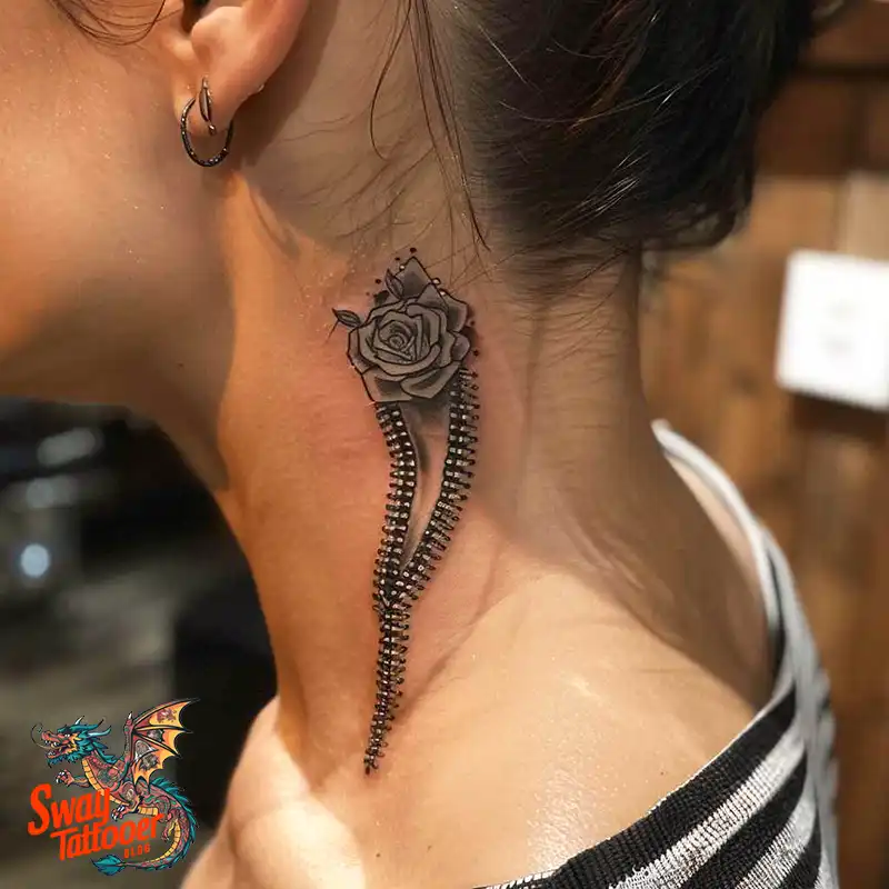 75 Zipper Tattoo Design Ideas: Trend & Stories Behind the Ink 34 Zipper Tattoo