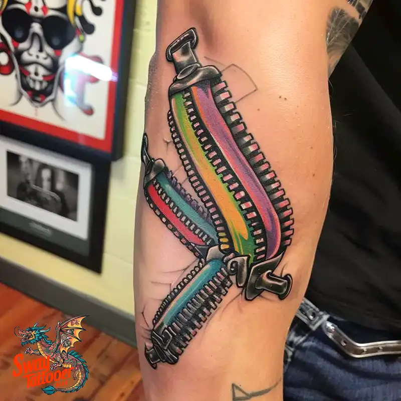 75 Zipper Tattoo Design Ideas: Trend & Stories Behind the Ink 68 Zipper Tattoo