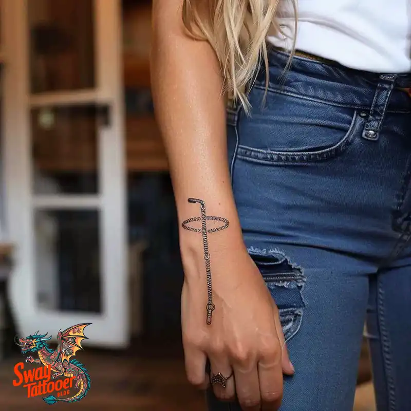75 Zipper Tattoo Design Ideas: Trend & Stories Behind the Ink 19 Zipper Tattoo