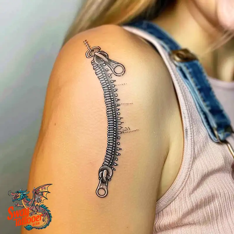 75 Zipper Tattoo Design Ideas: Trend & Stories Behind the Ink 15 Zipper Tattoo
