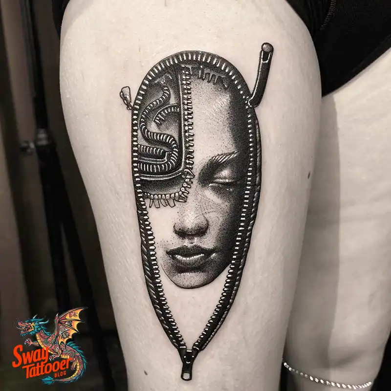 75 Zipper Tattoo Design Ideas: Trend & Stories Behind the Ink 11 Zipper Tattoo