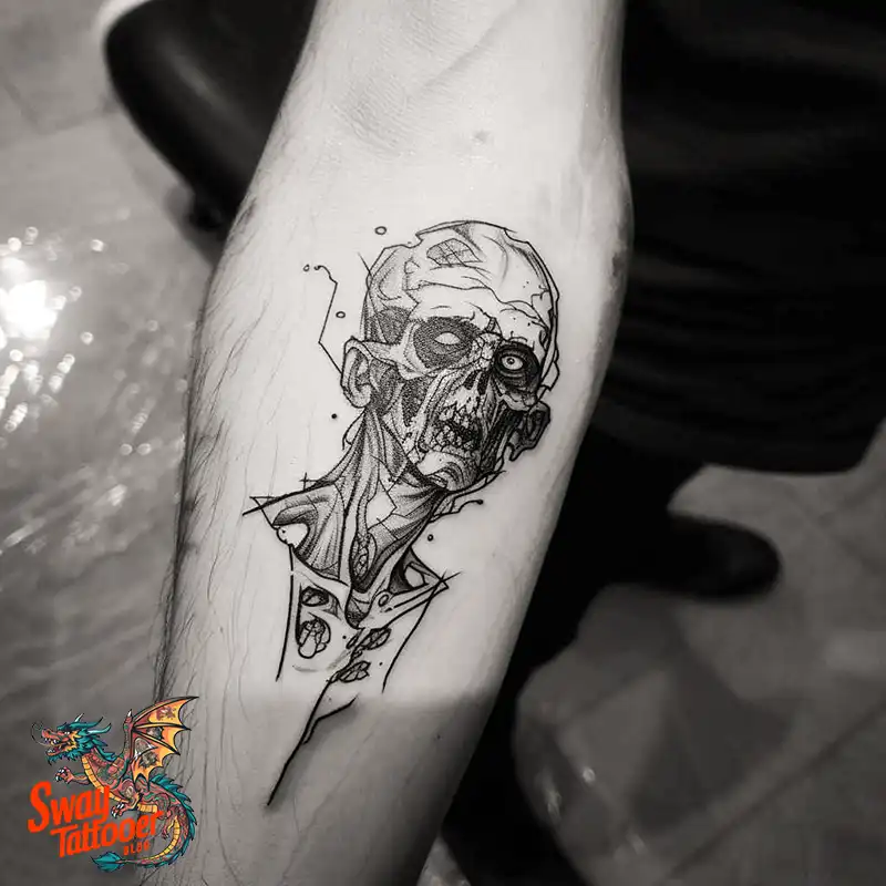 170 Zombie Tattoo Design Ideas: Inner Undead with Inked Art 168 Zombie Tattoo