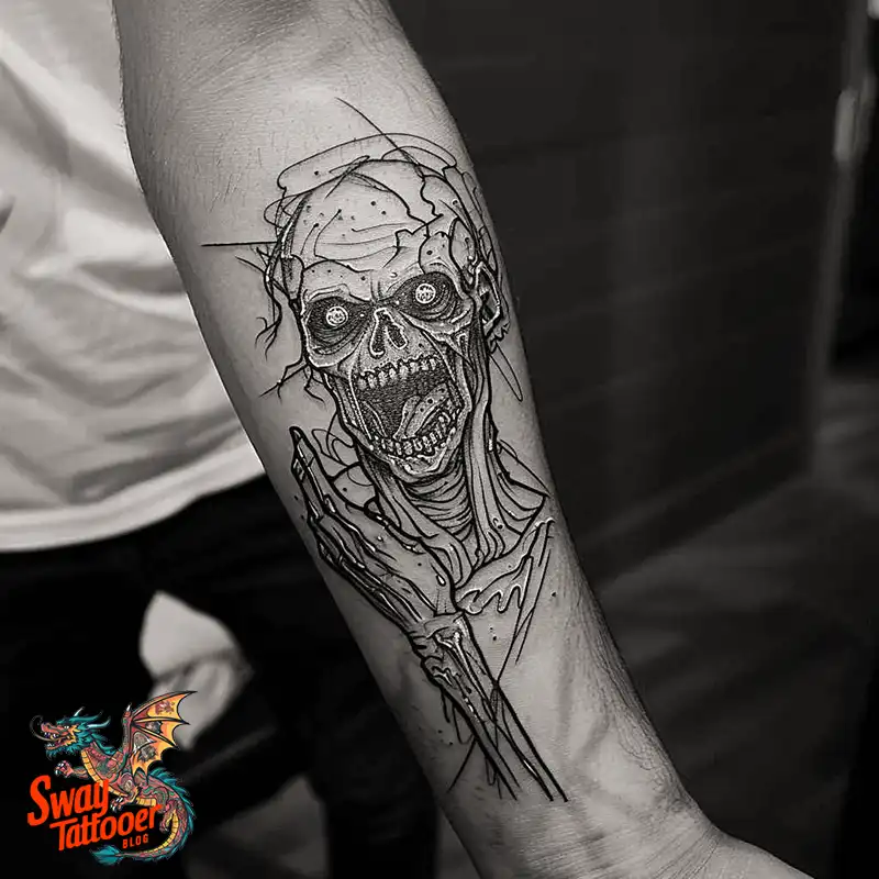 170 Zombie Tattoo Design Ideas: Inner Undead with Inked Art 143 Zombie Tattoo