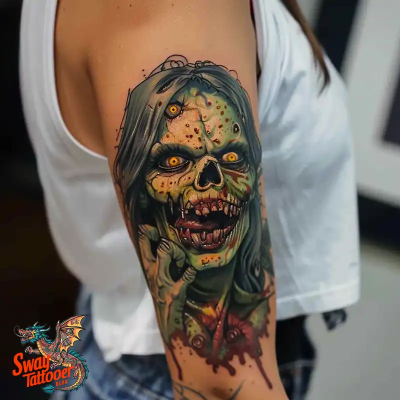 170 Zombie Tattoo Design Ideas: Inner Undead with Inked Art 120 Zombie Tattoo