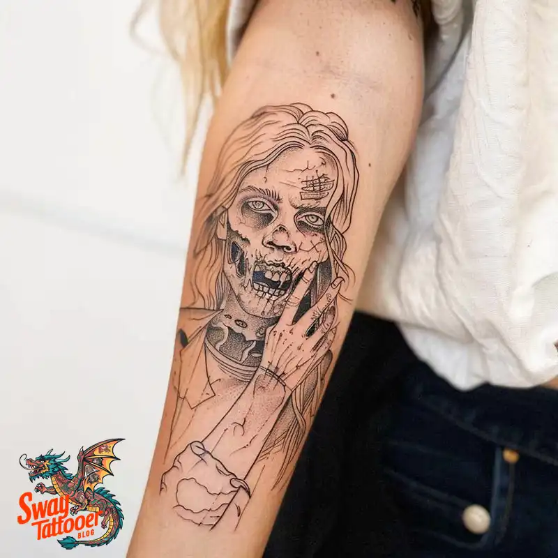 170 Zombie Tattoo Design Ideas: Inner Undead with Inked Art 102 Zombie Tattoo