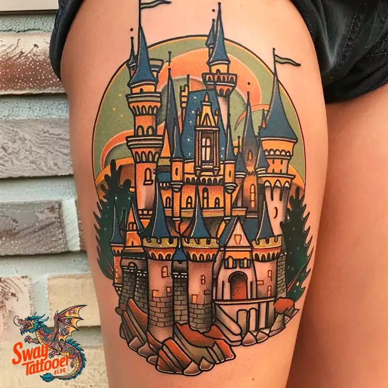 100 Castle Tattoo Designs – Fortresses of Meaning on Skin 98 Castle Tattoo