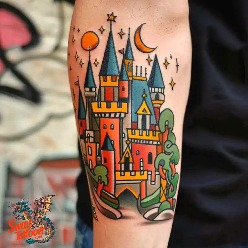 100 Castle Tattoo Designs – Fortresses of Meaning on Skin 97 Castle Tattoo