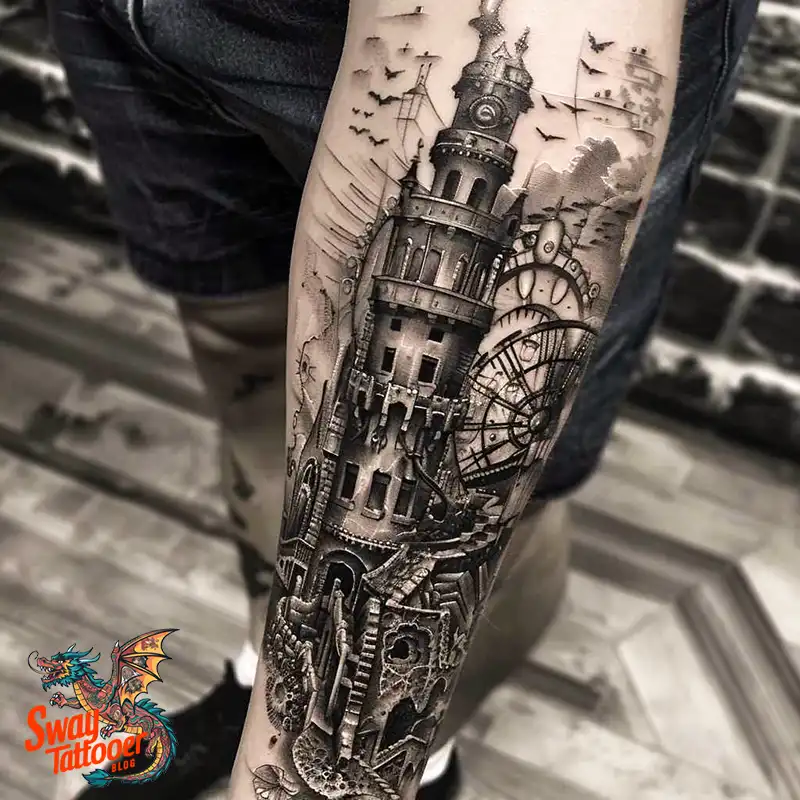 100 Castle Tattoo Designs – Fortresses of Meaning on Skin 92 Castle Tattoo
