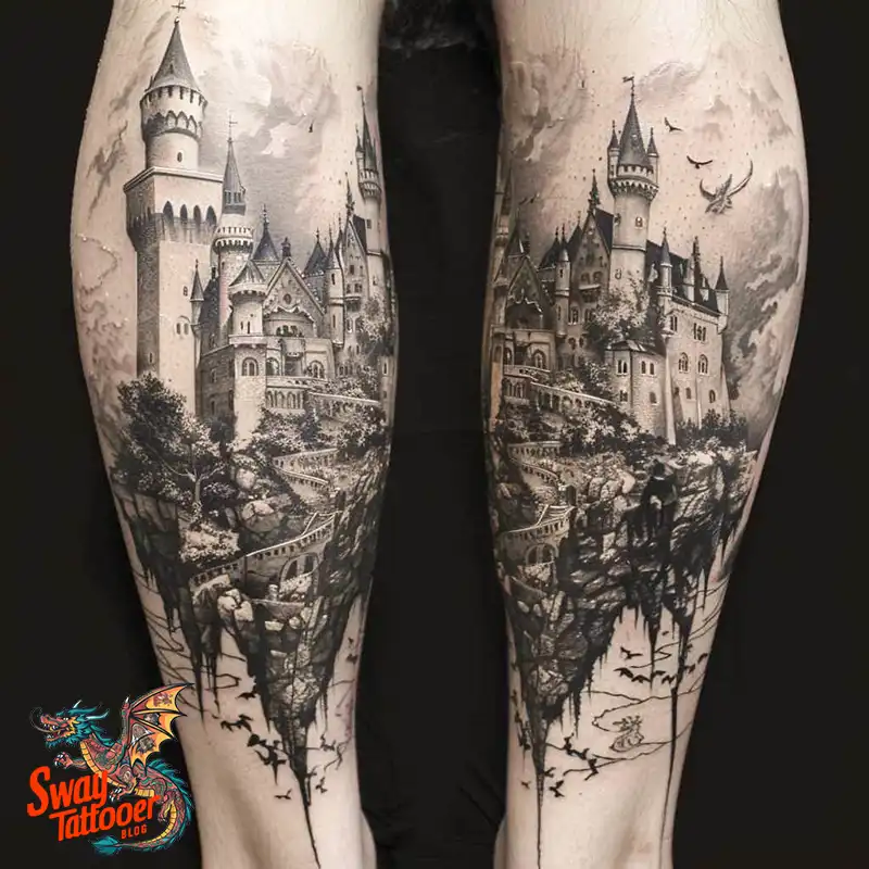 100 Castle Tattoo Designs – Fortresses of Meaning on Skin 91 Castle Tattoo